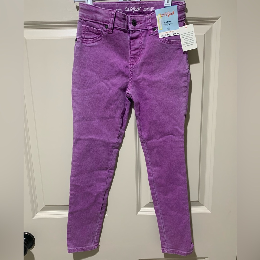 Girls purple jeggings